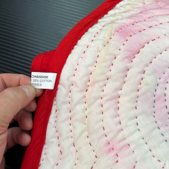 Vintage Quilted Christmas Tree Skirt Red Green Lorenzun Merchandise Philippines - Picture 5 of 9